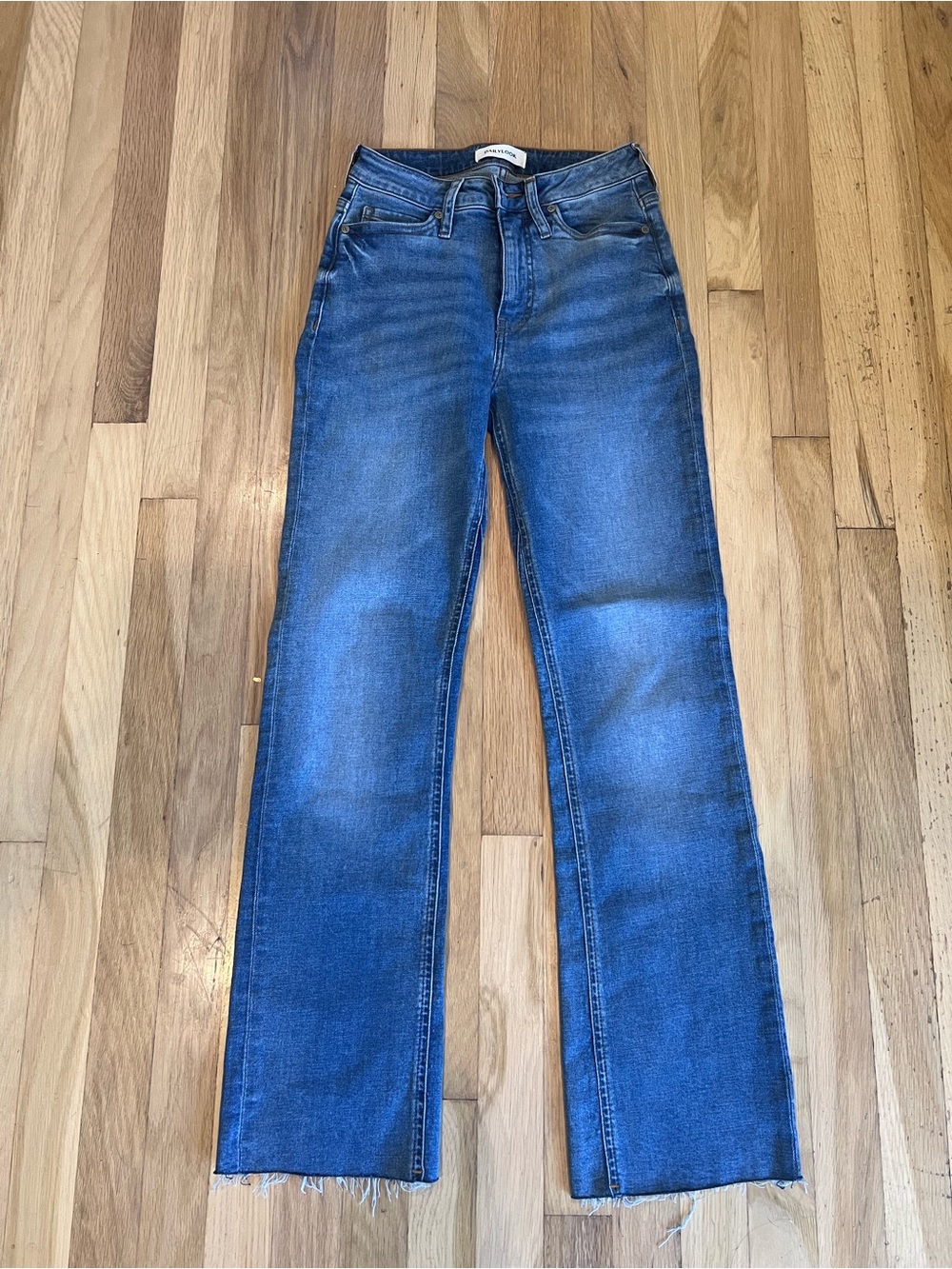 Women's Mid-Rise Wide-Leg Jeans in Blue Denim